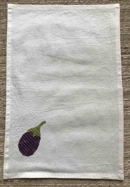Avocado, Brinjal, Red Pepper Kitchen Towels Set of 3 - Image 3